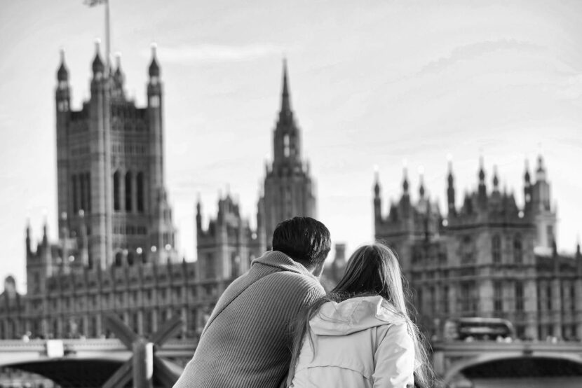 Romantic bridges in London