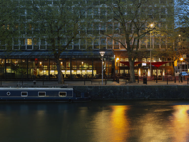 The Bristol - exterior at night