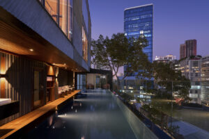 Outdoor Pool Night Time