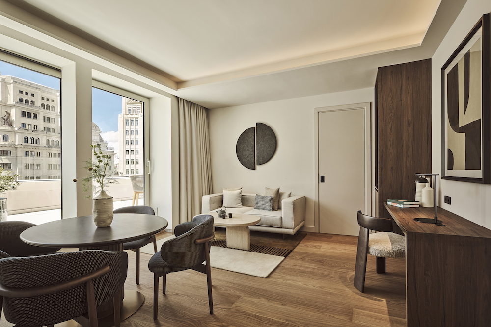 The Nobu Suite at Nobu Hotel Madrid with private terrace overlooking Madrid