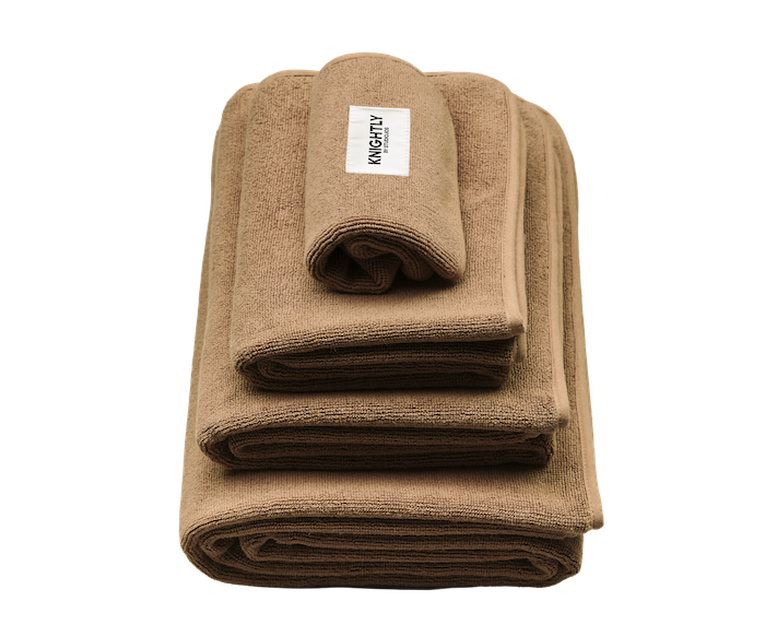 Knightly by StudioJos luxury towel collection cream biscuit safari