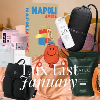 Welcome back to the Lux List, and our first curated collection of the year. This January, we’re kicking off the year with a fresh round-up of must-haves for the modern female traveler. From indulgent beauty essentials to travel necessities and top books, this list is all about embracing style, convenience, and wanderlust. Whether you’re jet-setting to a sun-soaked paradise or nesting in cozy comfort, our top picks will keep you glowing, refreshed, and ready to take on the world. Think skincare that hydrates at 30,000 feet and chic travel essentials to elevate your every journey. Start your year in style and discover the luxurious must-haves that will make your January unforgettable!